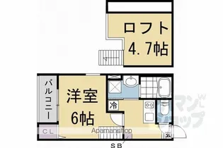HALE MAHALO【202号室】の間取り