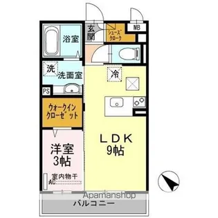 エクセル新見2【1階】の間取り