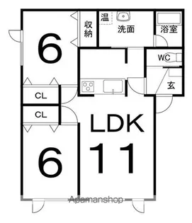 ステージア鈴蘭【2階】の間取り