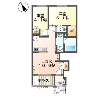 )パドレ ムールトメスク【1階】の間取り