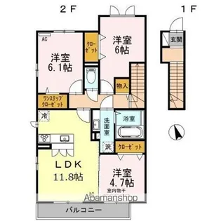 3LDKの間取り画像