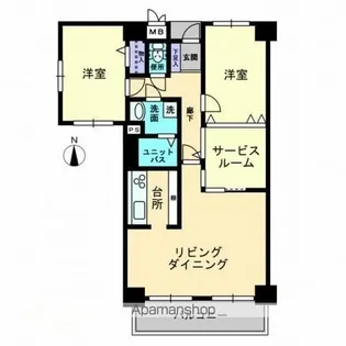サーパス木太Ⅱ【8階】の間取り