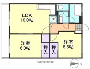 老松レジデンス【6階】の間取り