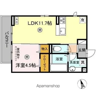 グランドール西勝山【3階】の間取り