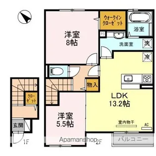 ロック・ベイレーク【2階】の間取り