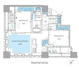 東京都中央区月島1丁目【マンション】の間取り