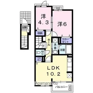 アメニティB【2階】の間取り