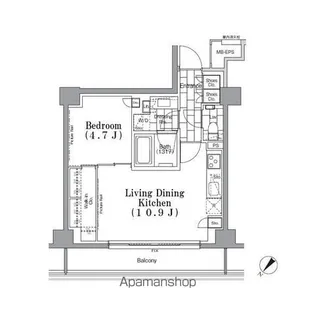 ONE ROOF FLAT TSUKISHIMA【8階】の間取り