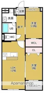 サウスサイドビル自由ヶ丘【3階】の間取り
