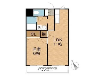 ヴィヴレ【202号室】の間取り