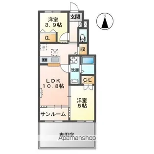 ミモザ・コート【1階】の間取り