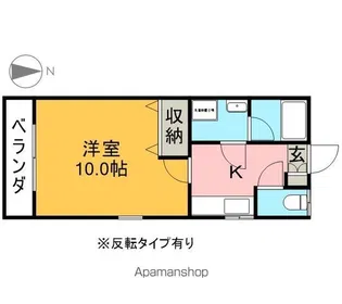 エイトハイツE【1階】の間取り