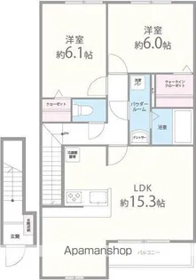 シャインメゾンI番館【2階】の間取り