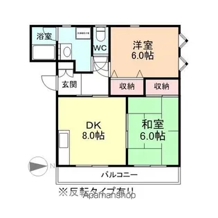 ラ・ビスタ駅南Ⅱ【202号室】の間取り