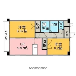 リバティ【2E号室】の間取り
