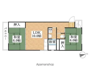 コーポ大塚【201号室】の間取り