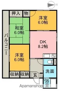 エスペラール明正【1階】の間取り