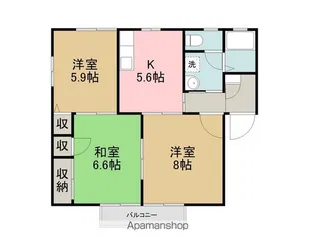 ラグナ・アロサールD【2階】の間取り
