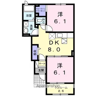 エクセランメゾンD【103号室】の間取り
