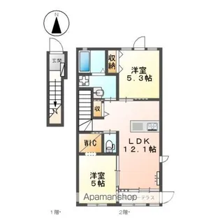 シエルクレール【2階】の間取り