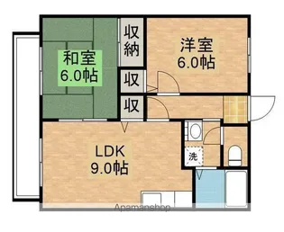 プレジール川西【1階】の間取り