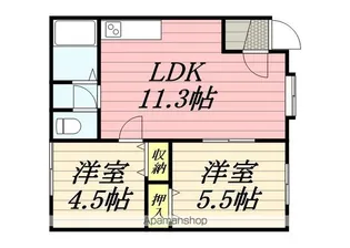 グランドハイツ手稲【2階】の間取り
