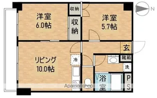 ミラドール奥田西町【302号室】の間取り