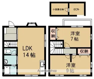 フォレストガーデン【E-1号室】の間取り