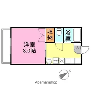 コーポ岡【102号室】の間取り