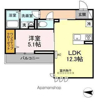 グランシャリオ東深津【3階】の間取り