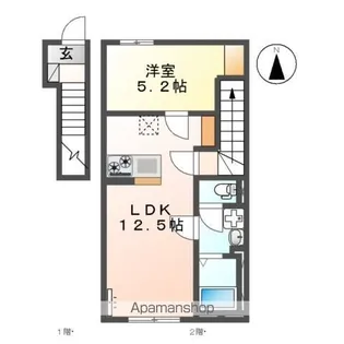 (仮称)嘉島町アパート【205号室】の間取り