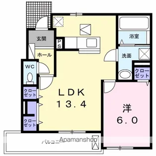 ヴィラ アルドーレ【1階】の間取り