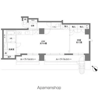 カスタリアお茶の水【7階】の間取り