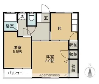 ニュー穂高荘【201号室】の間取り