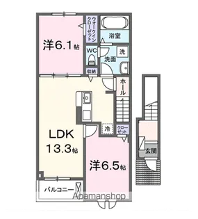 サンディ ココ【2階】の間取り