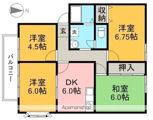 サンビレッジ一ツ橋 A棟【1階】の間取り