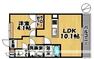 メゾンSOLA【2階】の間取り