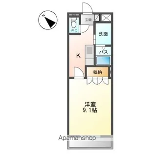 パルティールK【2階】の間取り