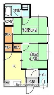 波多間アパート【101号室】の間取り