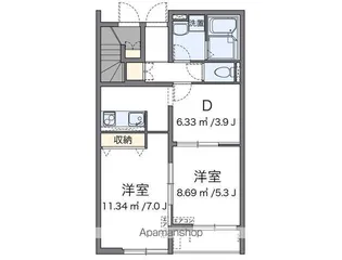 クレイノREST 清知【103号室】の間取り