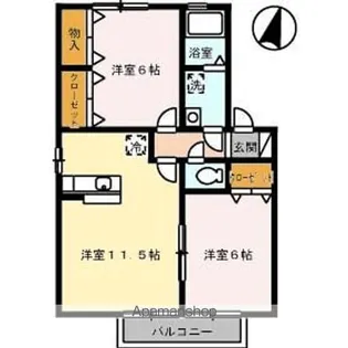 サンリーフ【2階】の間取り