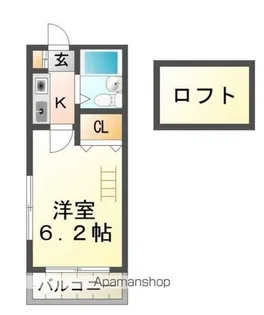 白樺ハイツ【201号室】の間取り