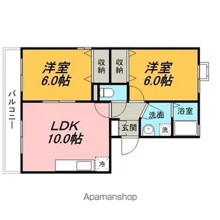 ベイコート【105号室】の間取り