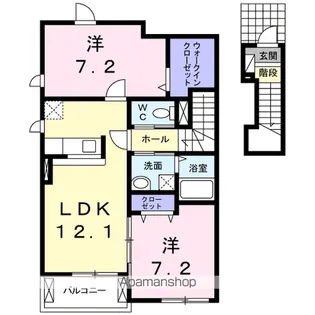 サンレミA【202号室】の間取り
