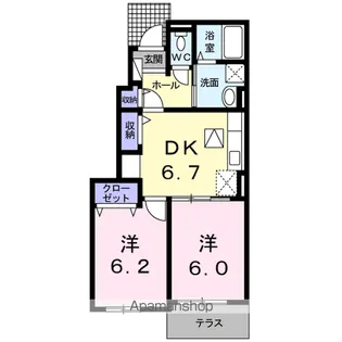 ル・ソレイユ 四番館【1階】の間取り