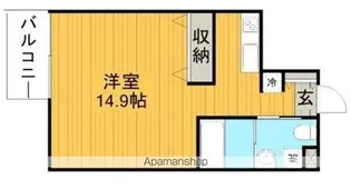VERDE PATIO【202号室】の間取り