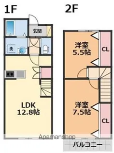 エニシア下吾川【1階】の間取り