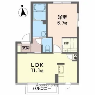 グランシャリオB【1階】の間取り