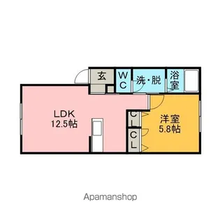 グランラヴィーヌ栄町【1階】の間取り