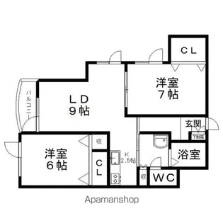 ノースピアⅡ【3階】の間取り